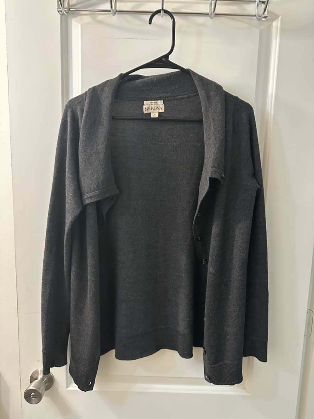 Merona Charcoal Open Front Cardigan